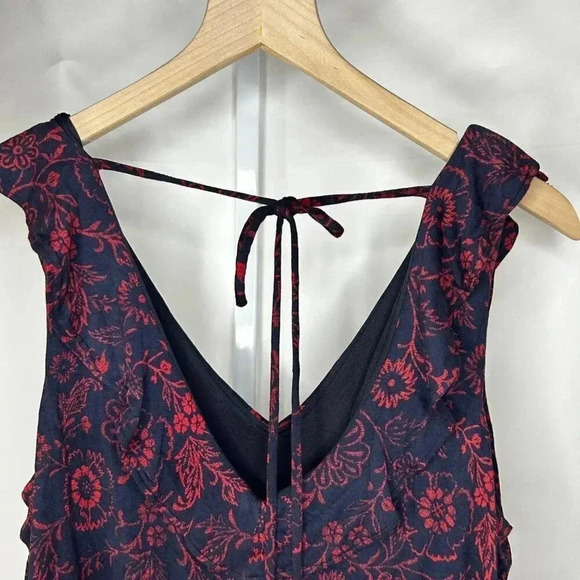 2/$30 Loft Size Medium Dress Maxi Ruffled Tassel Flowy Floral - Picture 7 of 11